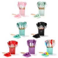 2021 silicone kitchen utensil set bpa free baking cooking tools set accessories gadgets cookware kitchenware kit with container