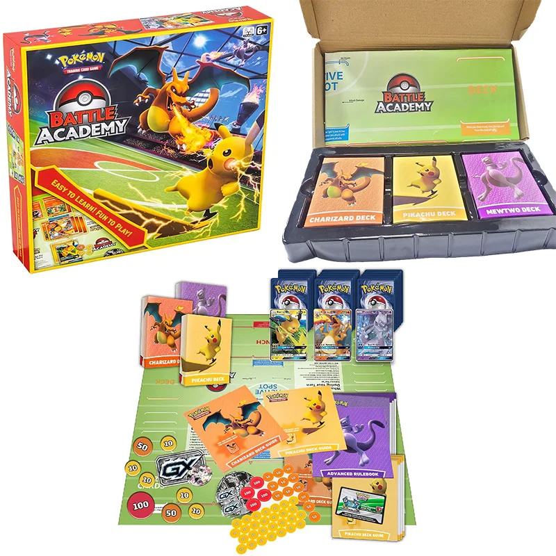 

Новый Покемон файтинг Академия коробка Магическая детская Боевая Академия игровая коробка Покемон игрушки для детей Покемон открытка колл...