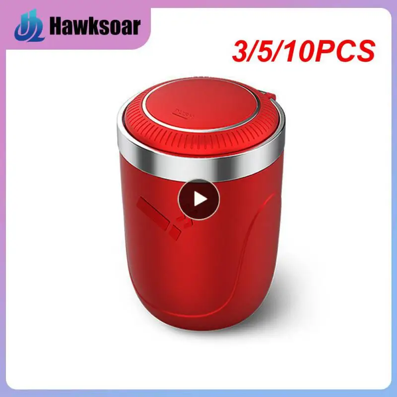 

3/5/10PCS Universal Car Ashtray Car Cup Holder Led Lighting Cigarette Ash Holds Cup Durable Car Supplies Car Interior Decoration
