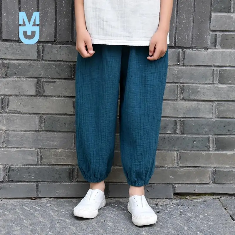 

New Cotton children's clothing boy girl Leggings cotton solid color loose spring pants kids casual trousers clothing P81