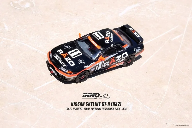 

(Pre-Order) INNO64 NISSAN SKYLINE GT-R (R32) #11 RAZO TAMPIO 1994 Model Car