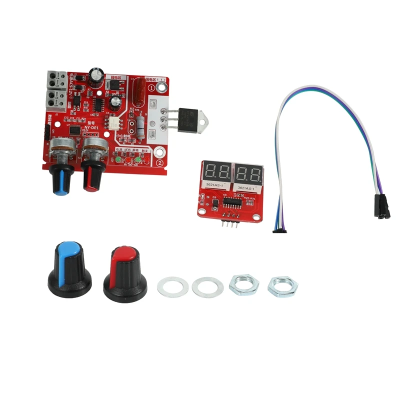

Spot Welders Control Board 40A Digital Display Spot Welding Time and Current Controller Panel Timing Ammeter NY-D01