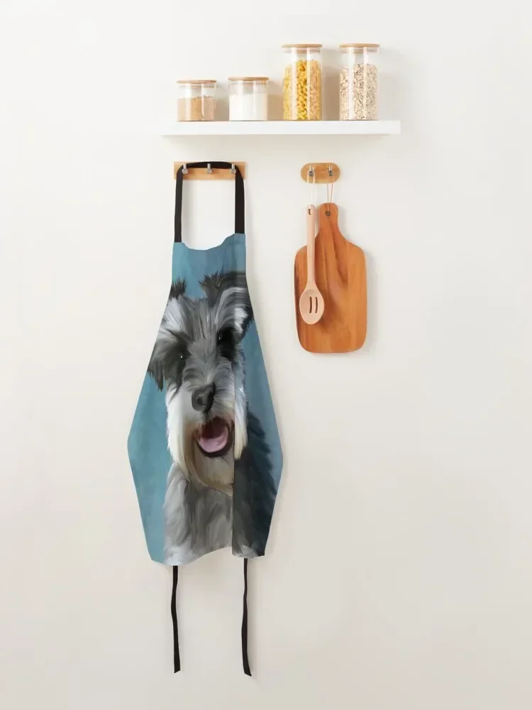 Художественный фартук с миниатюрным шнауцером
