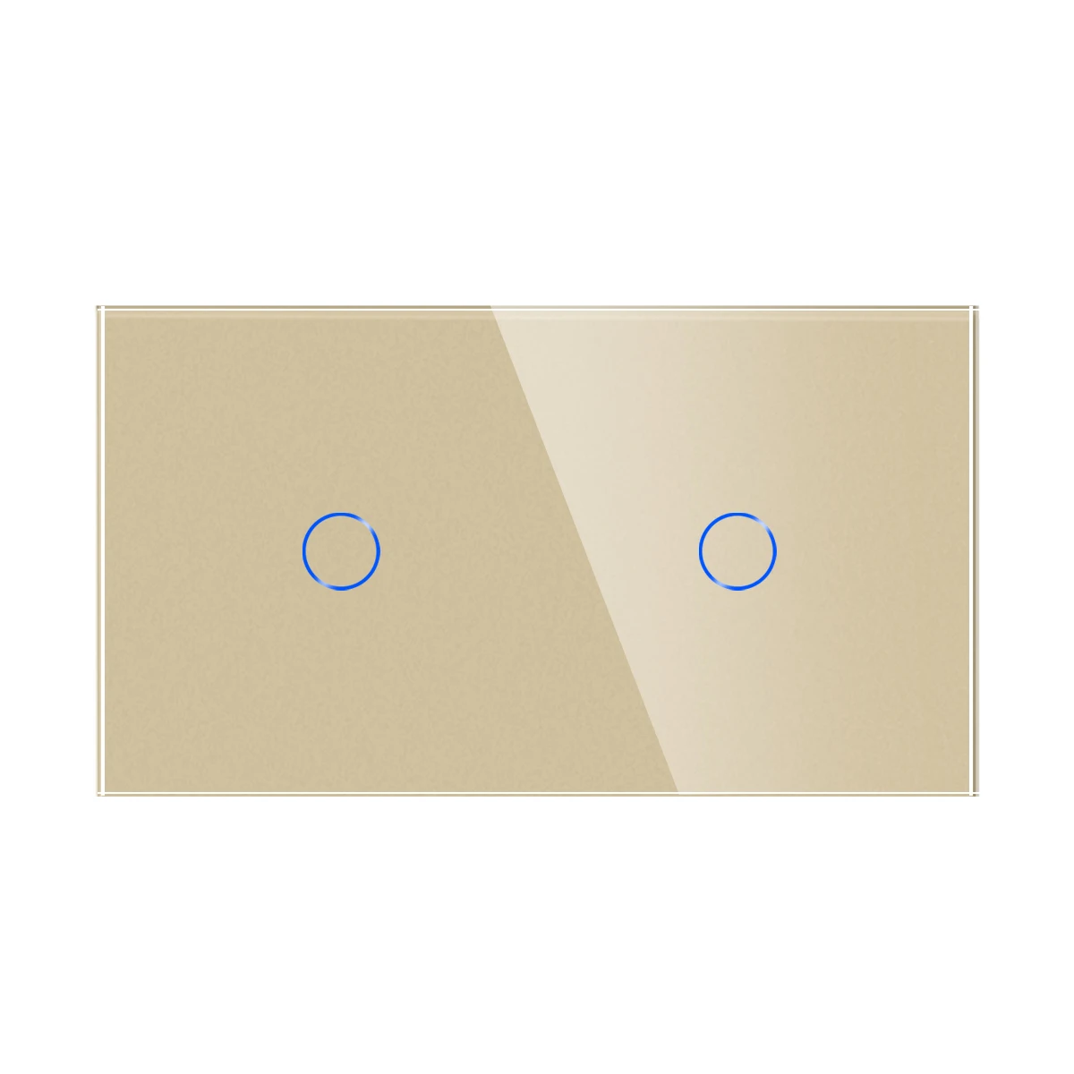 

Сенсорный выключатель Bingoelec, двойной выключатель света, сенсорный настенный выключатель, стекло, 1 комплект, 2 клавиши, 1 канал, переключатель, светильник, 300 Вт/комплект