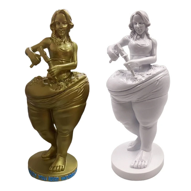 

448B Weight Loss and Thin Body Goddess Figurine Resin Desktop Decor Crafts for Beauty Salon Health Center Yoga Studio Decoration