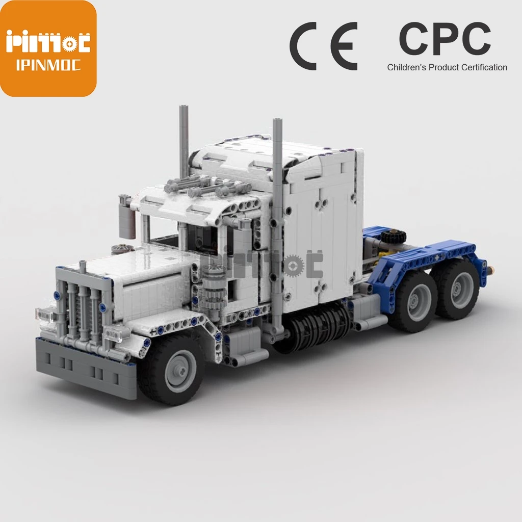 

Moc-24330 Peter bilt 379 truck static version 845pcs electronic drawing splicing building block technology assembly