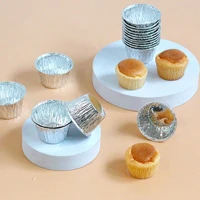 50pcs cupcake wrappers food grade heat resistant tin foil baking cups cupcake cases baking tools for home
