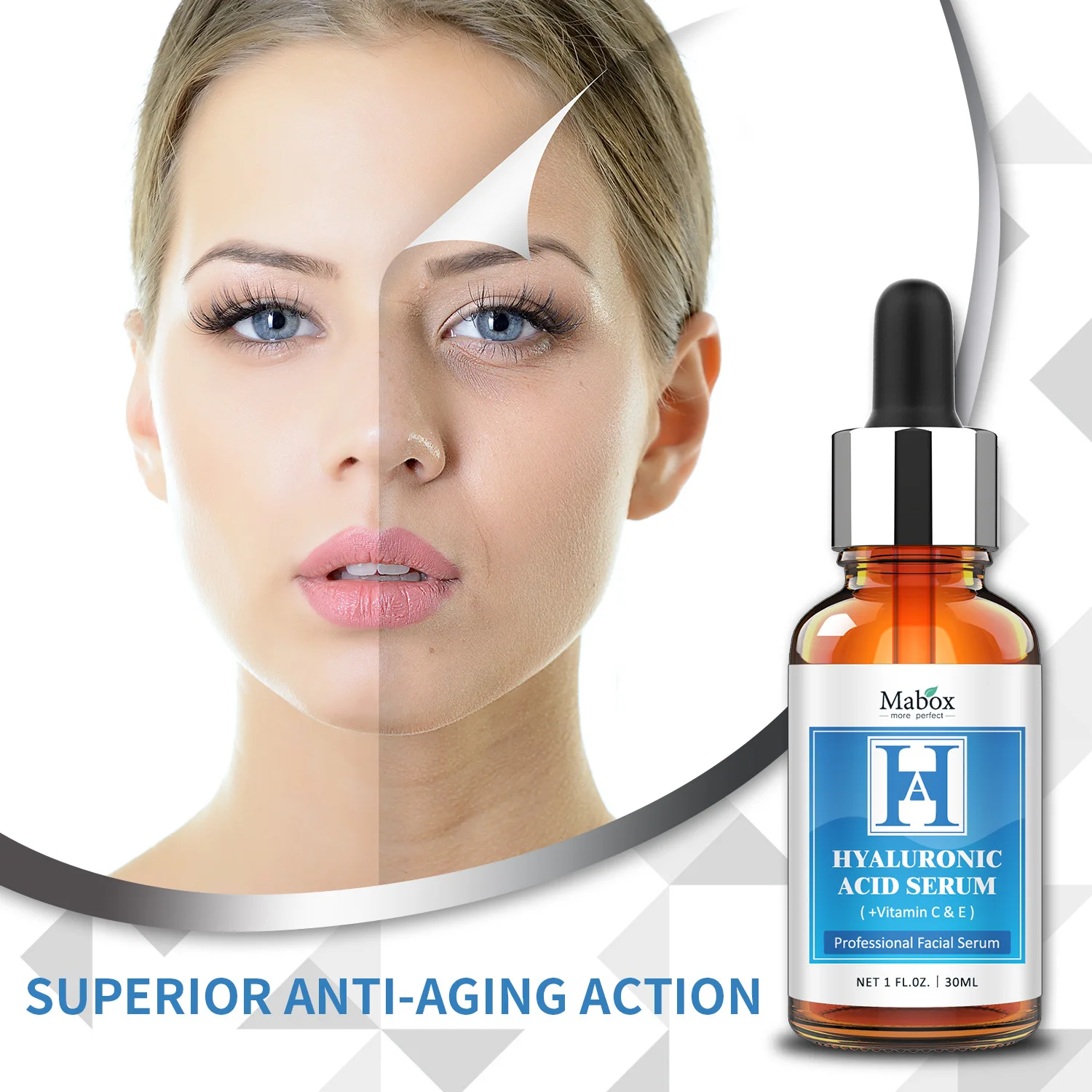 MABOX Hyaluronic Acid Face Serum Anti Aging Facial Essence Anti Wrinkle Moisturizing Whitening Skin Face Serum Beauty Skin Care