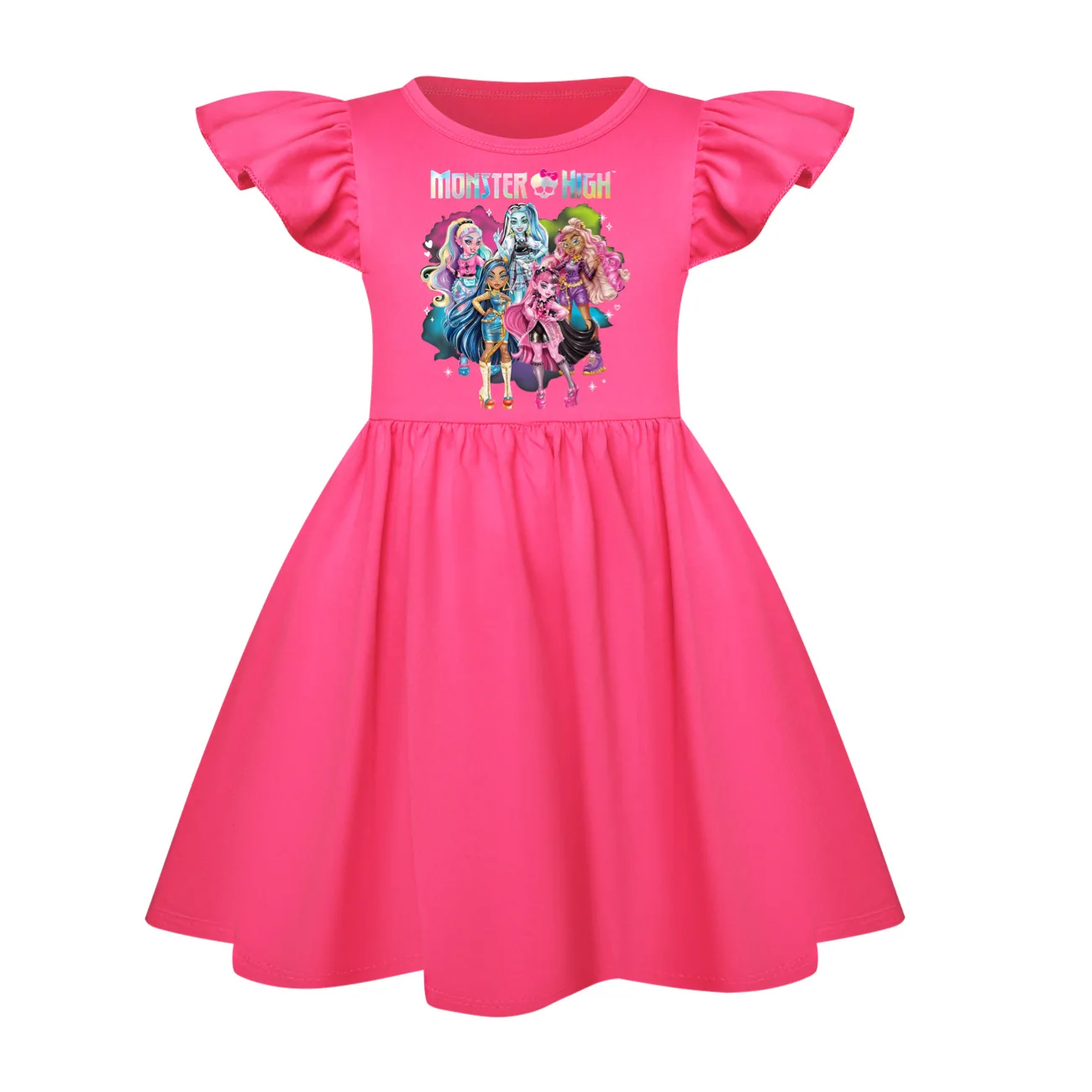 Платье для маленьких девочек детское платье принцессы с рисунком монстра