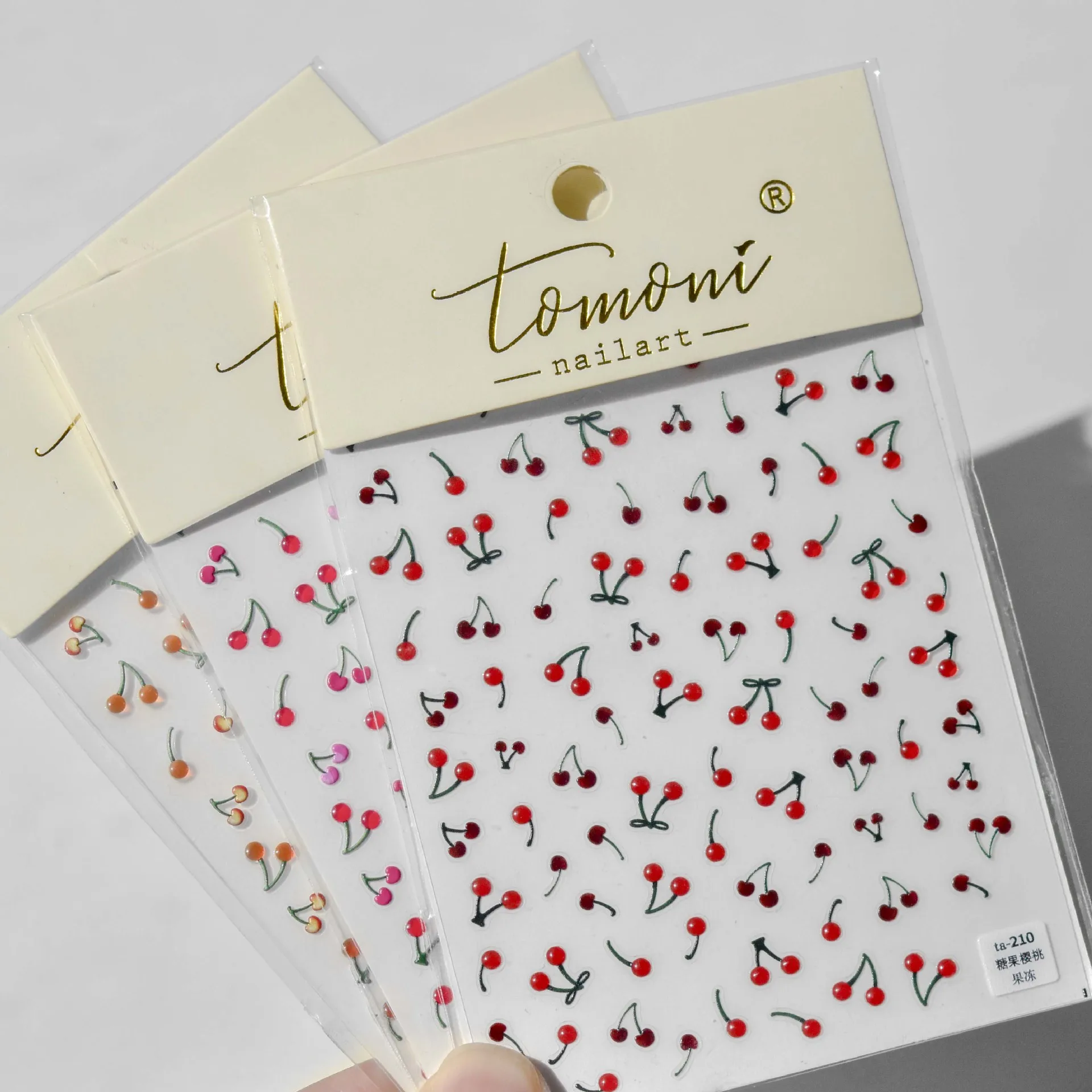 

Желейные милые наклейки в виде вишни для ногтей, японские 5D наклейки, самоклеящиеся наклейки для самостоятельного маникюра, декоративные аксессуары для маникюра
