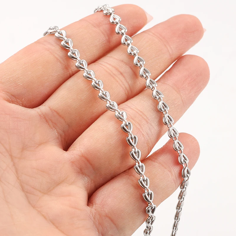 Двусторонняя цепочка в форме сердца из нержавеющей стали для изготовления