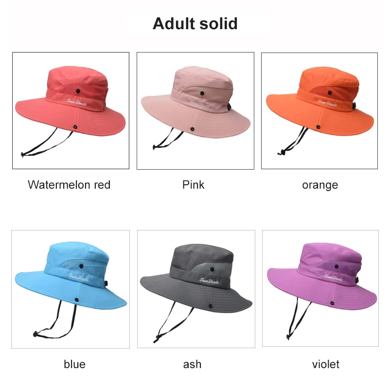 

Summer Sun Caps Fashion Casual Parent-Child Summer Hat Outdoor Sport Hiking Camping Unisex Sun Caps UV Protection Big Brim Caps