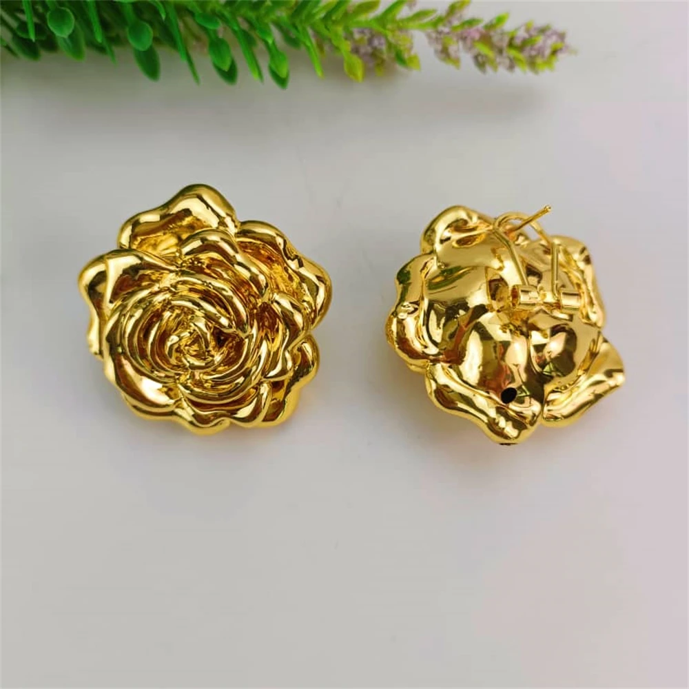 EMMA модное итальянское позолоченное ожерелье с большой подвеской в форме цветка