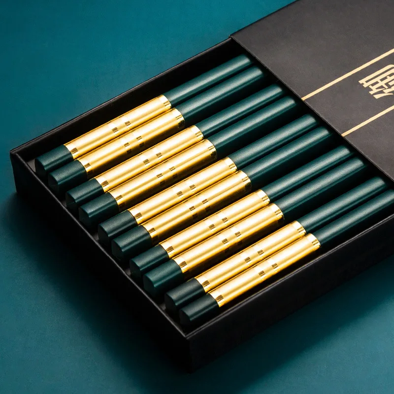 

5Pairs/Set Non-Slip Chopsticks Korean Home Hotel Restaurant Portable Healthy Food Stick for Sushi Chopstick