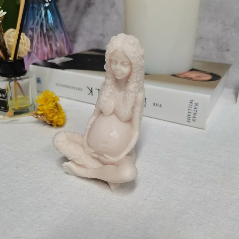 Западная историческая Статуэтка Gaia Мать Земли форма для свечей силиконовые