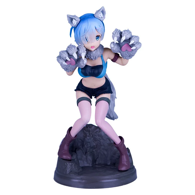 

19cm Anime Rem Figure Halloween Costume Wild Doll Re: Zero-Starting Life In Another World Collectible Model Toy Gift Figure Pvc