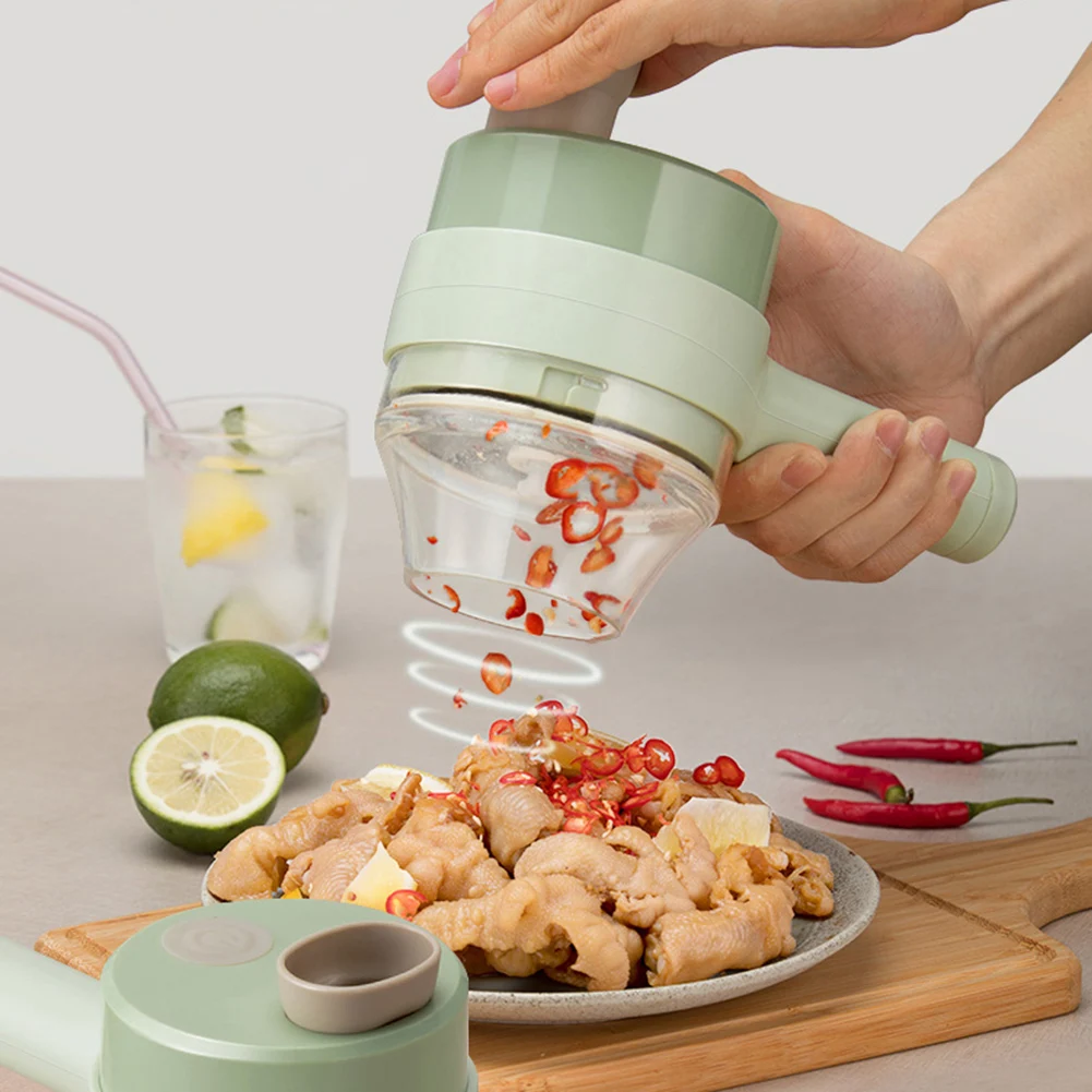 

Multifunctional Vegetable Slicer Cutter Wireless Electric Fruits Garlic Masher Chopper Automatic Press Grater Kitchen Cutting