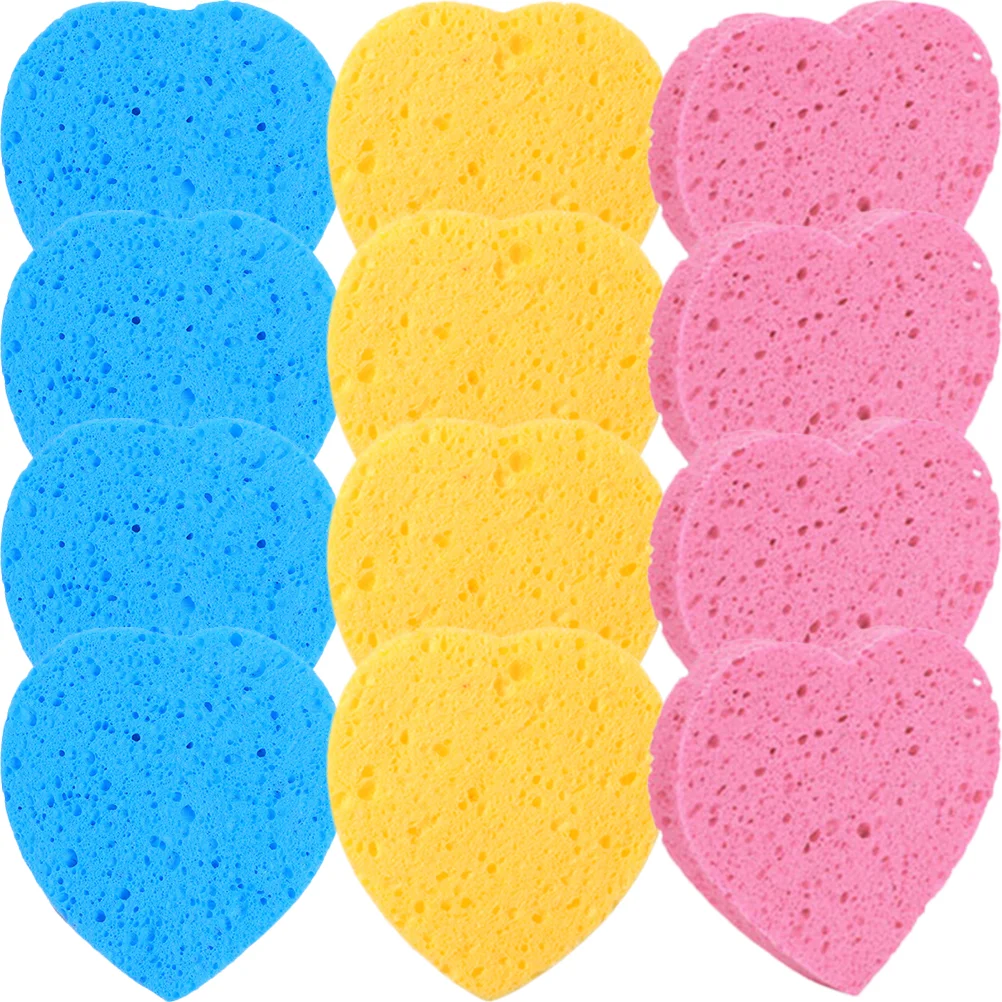 

Wood Pulp Cotton Face Wash Facial Cleansing Sponge Supple Exfoliating Reusable Scrubber Sponges