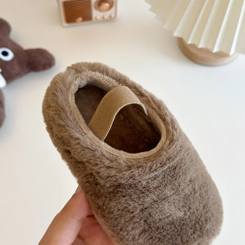 Теплые сабо из овчины с птицами для девочек брендовые дизайнерские тапочки-мулы