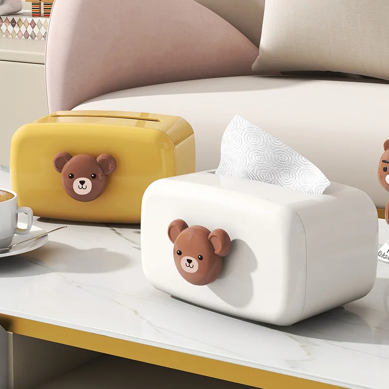 

Cartoon Tissue Box Home Tissue Box Desktop Storage Box Living Room Decoration Bedroom Kitchen Large Storage Box Napkin Holder