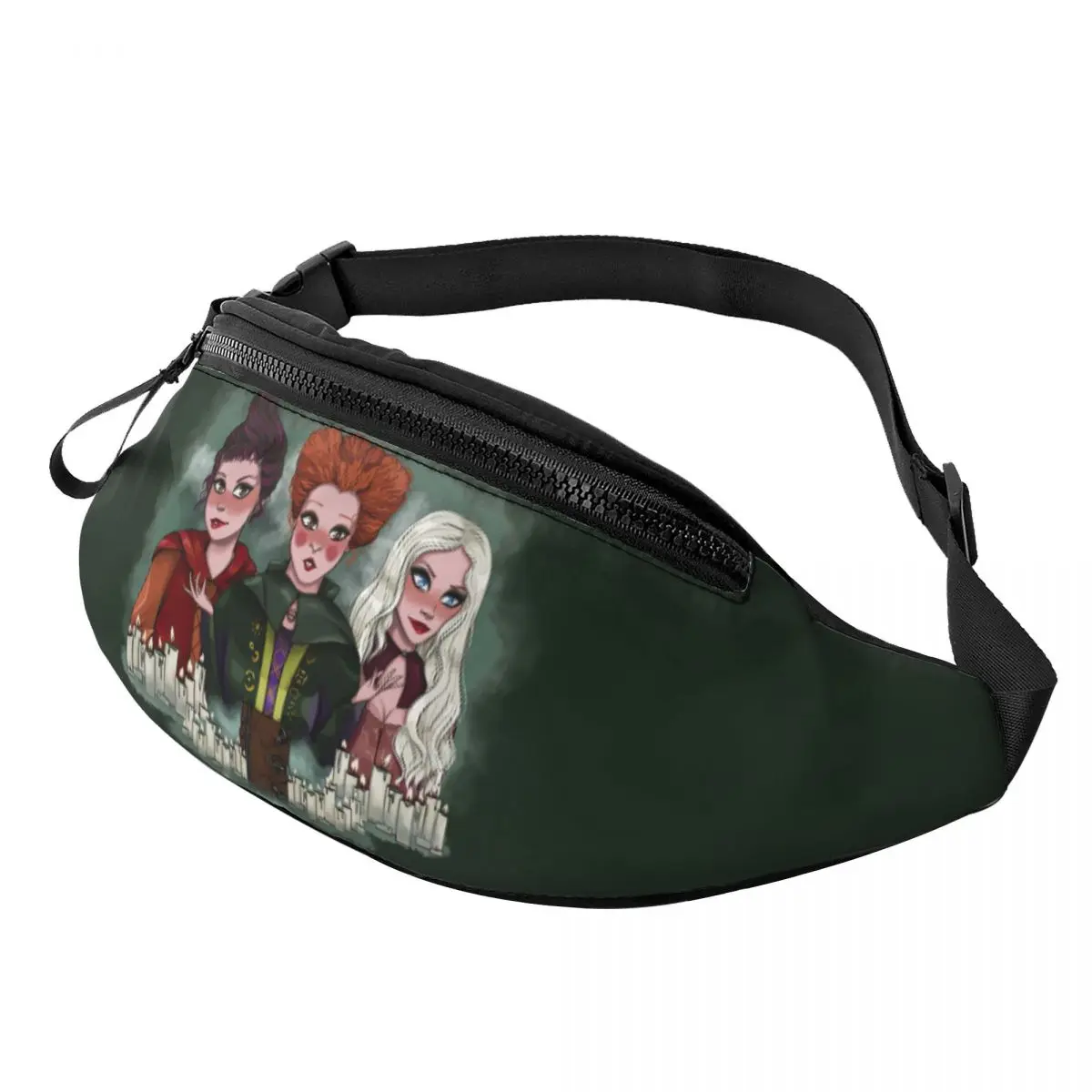 

Pocus Hocus Sanderson Sisters Fanny Bag Custom Horror Movie Crossbody Waist Pack Women Men Cycling Camping Phone Money Pouch