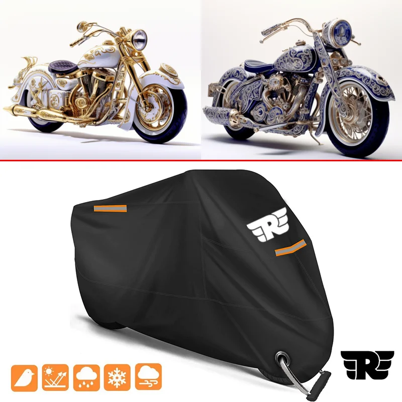 

For Royal Enfield Bullet/Meteor/Classic 350 500 Interceptor 650 Continental GT 535 Himalayan Motorcycle Cover Outdoor Waterproof