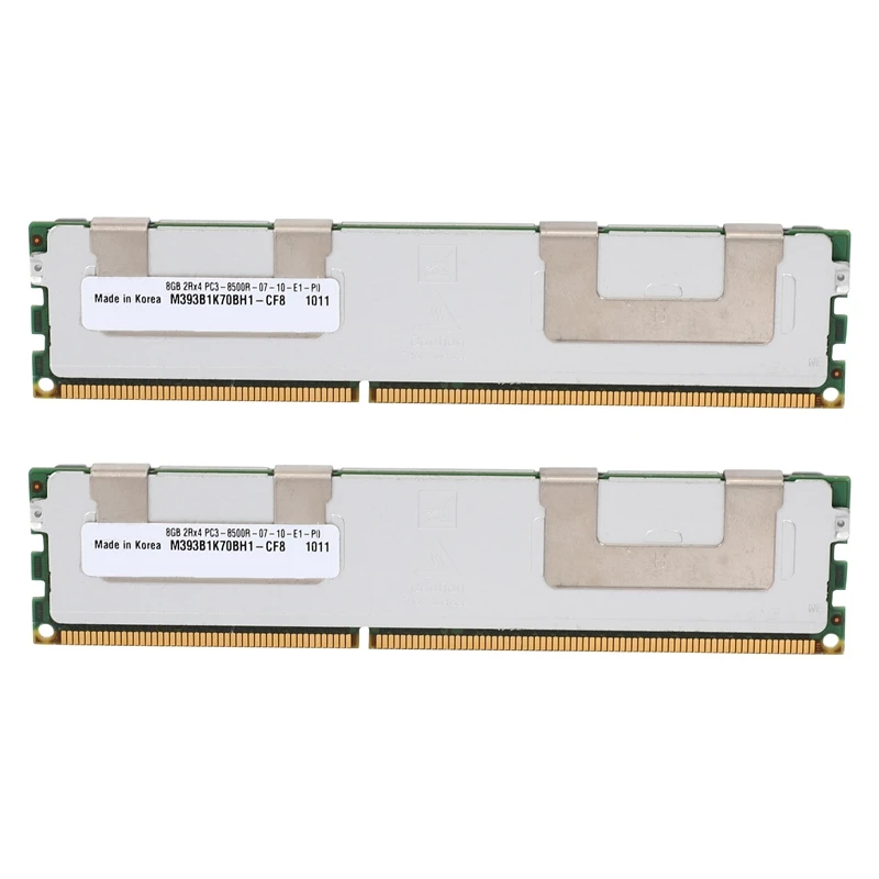 

2X for Server 8GB DDR3 Memory RAM PC3-8500R 1.5V DIMM ECC REG with Heat Sink for LGA 2011 X58 X79 X99 Motherboard