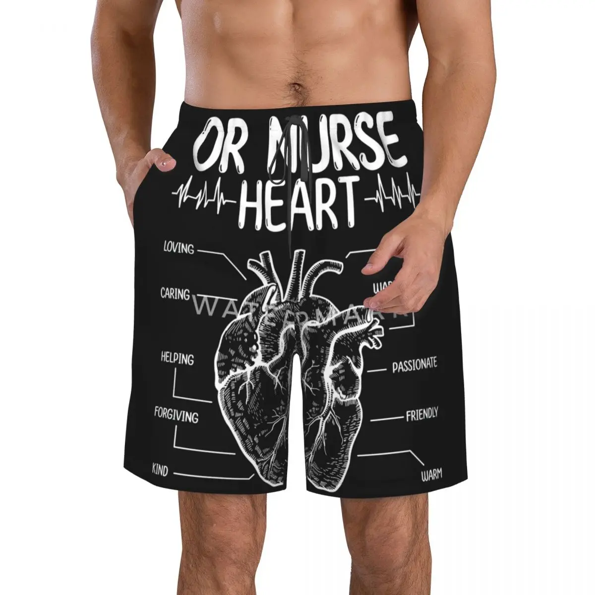 

Operating-room-nurse-or-nurse-essentials Beach Pants, Casual Pants Quick-Drying With Drawstring Casual Customizable