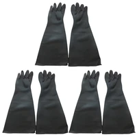 3x sand blasting gloves for sandblast cabinet gloves 60x20cm