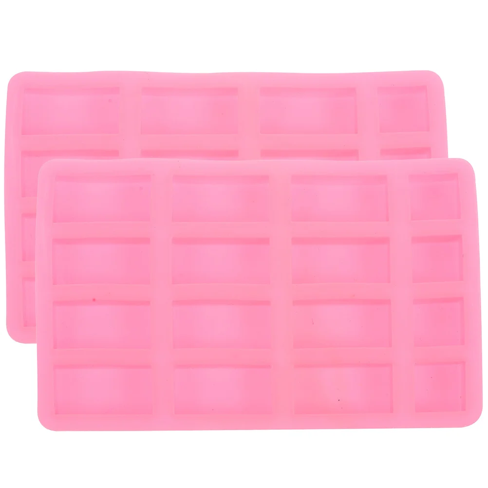 

2 Pcs Silicone Molds Landscape Brick Sand Table Micro Material Bricks DIY Simulation Mini Making Silica Gel