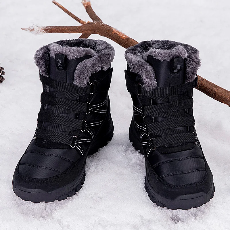 Молодежные зимние популярные термозимние походные кроссовки сохраняющие тепло