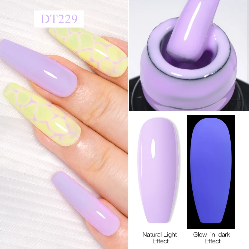 

MEET ACROSS 7ml Luminous Gel Nail Polish Summer Candy Hot Colors Fluorescent Neon Glow-in-dark Soak Off UV Gel Varnish Nail Art