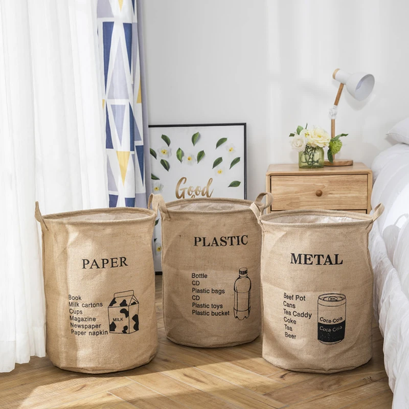 

Large Capacity Linen Laundry Basket Clothes Toy Sundries Organizer Wardrobe Waterproof Storage Basket Home Storage Supplies