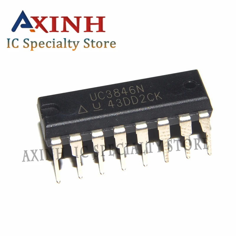 

UC3846N, 5 шт., Φ UC3846N, двухсторонний 500 кГц, стробоскопический контроллер, от 0 до 70C, Стробоскопическая микросхема