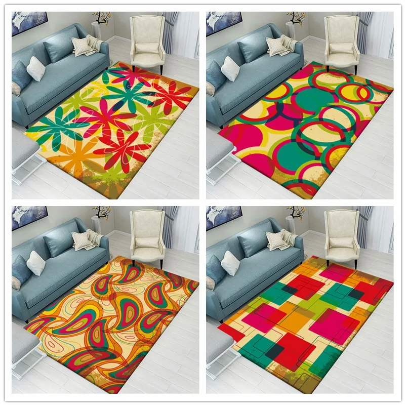 

Modern Livingroom Mat Bedroom Entrance Doormat Geometric Pattern Pattern Home Floor Decoration Carpet Bathroom Non-Slip Rug