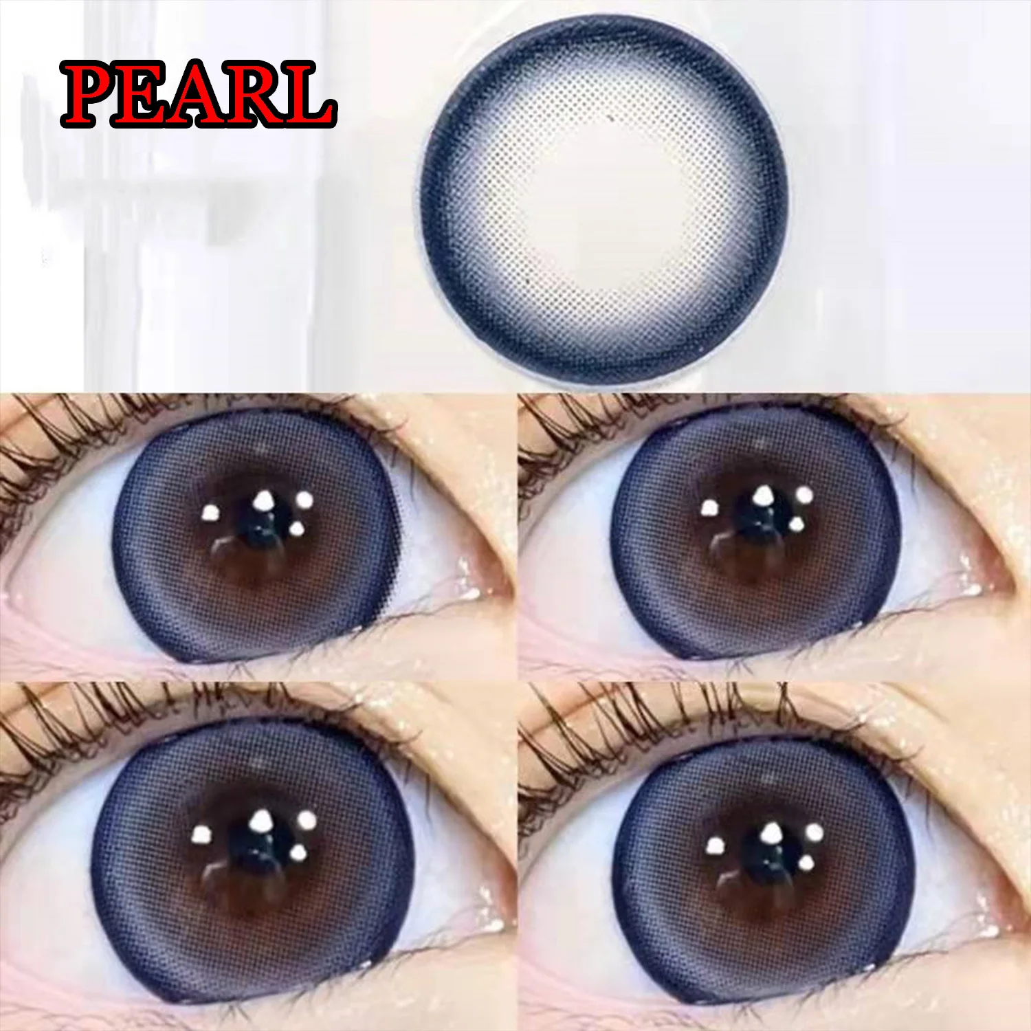 

Hotsale 14.50mm Eye Colored Contact Lenses Women Men Soft Eyewear Accessories lentes de contacto Pearl Blue