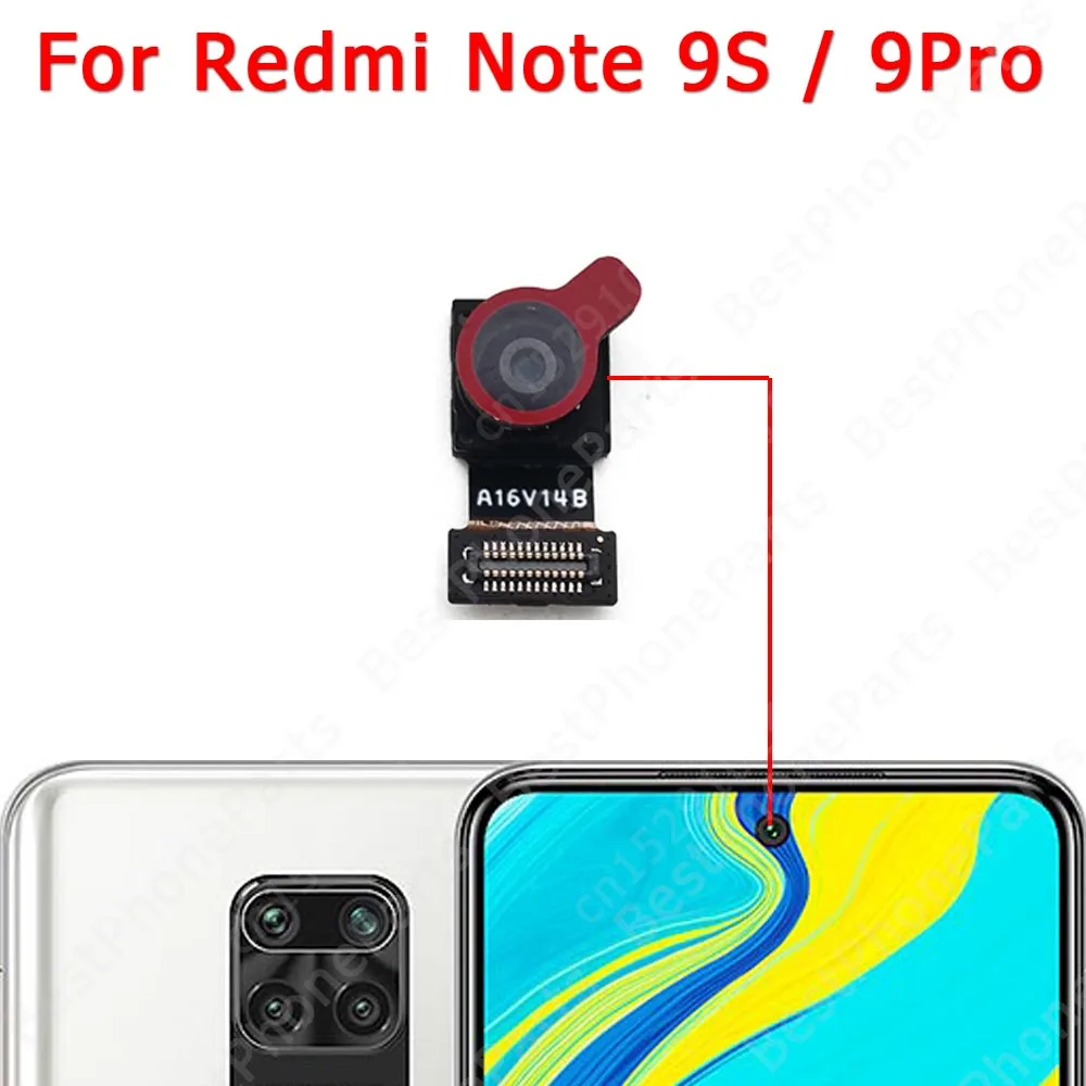 Модуль фронтальной камеры для Xiaomi Redmi Note 7 8 8T 9 9S 9T 10 11 Pro 10S 5 5A 6 |