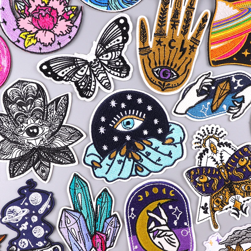 markii Magic Ball Patch Iron On Patches Clothes Hippie Eyes Haftowane naszywki na odzież Naklejki Szycie/Fusible Naszywki