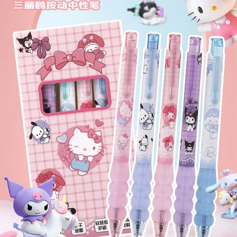 НОВАЯ гелевая ручка Sanrio Hello Kitty Kuromi Pochacco для студентов быстросохнущая гладкая и