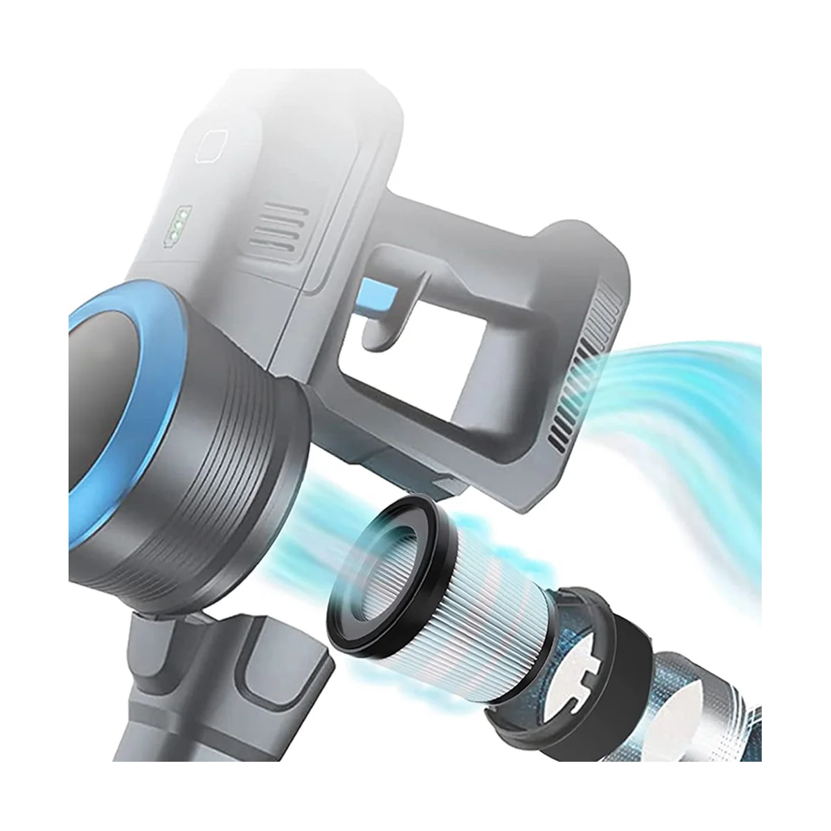 Комплект из 4 фильтров HEPA совместимых с аккумуляторными пылесосами FSV101 FSV001 24 кПа