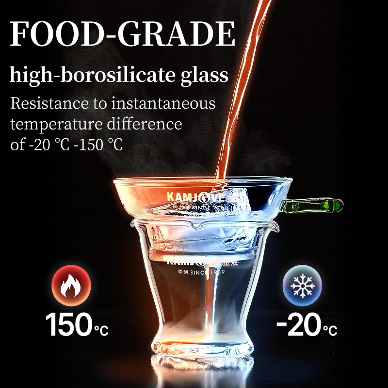 Термостойкий фильтр для чая из боросиликатного стекла художественный дизайн