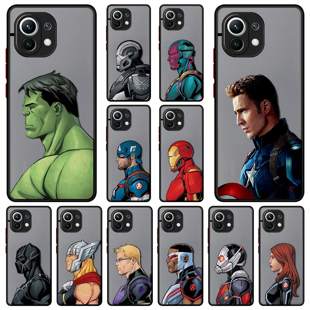 

All Marvel Avengers Case for Mi Poco X3 NFC 11 Lite 10T Pro 11T 12 Matte Waterproof M3 F3 9T 10 F1 12X Clear SmartPhone Funda
