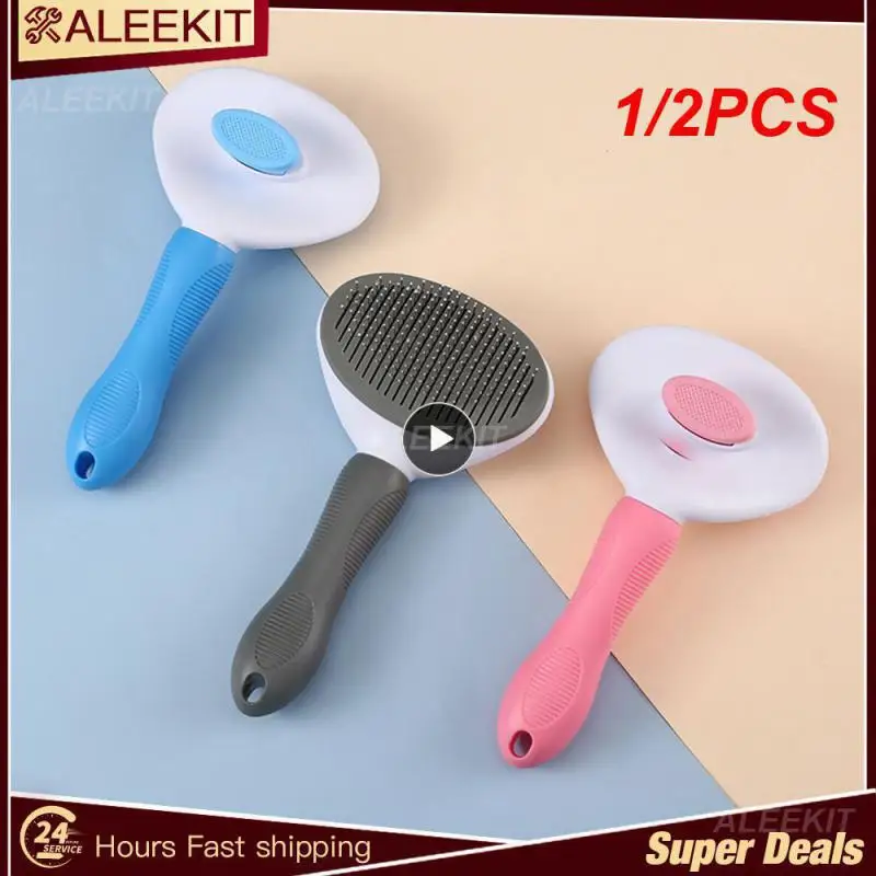 

1/2PCS Pet Comb Stainless Steel Needle Comb Dog And Cat Hair Removal Floating Hair Cleaning Beauty Skin Care Pet Dog Cleaning