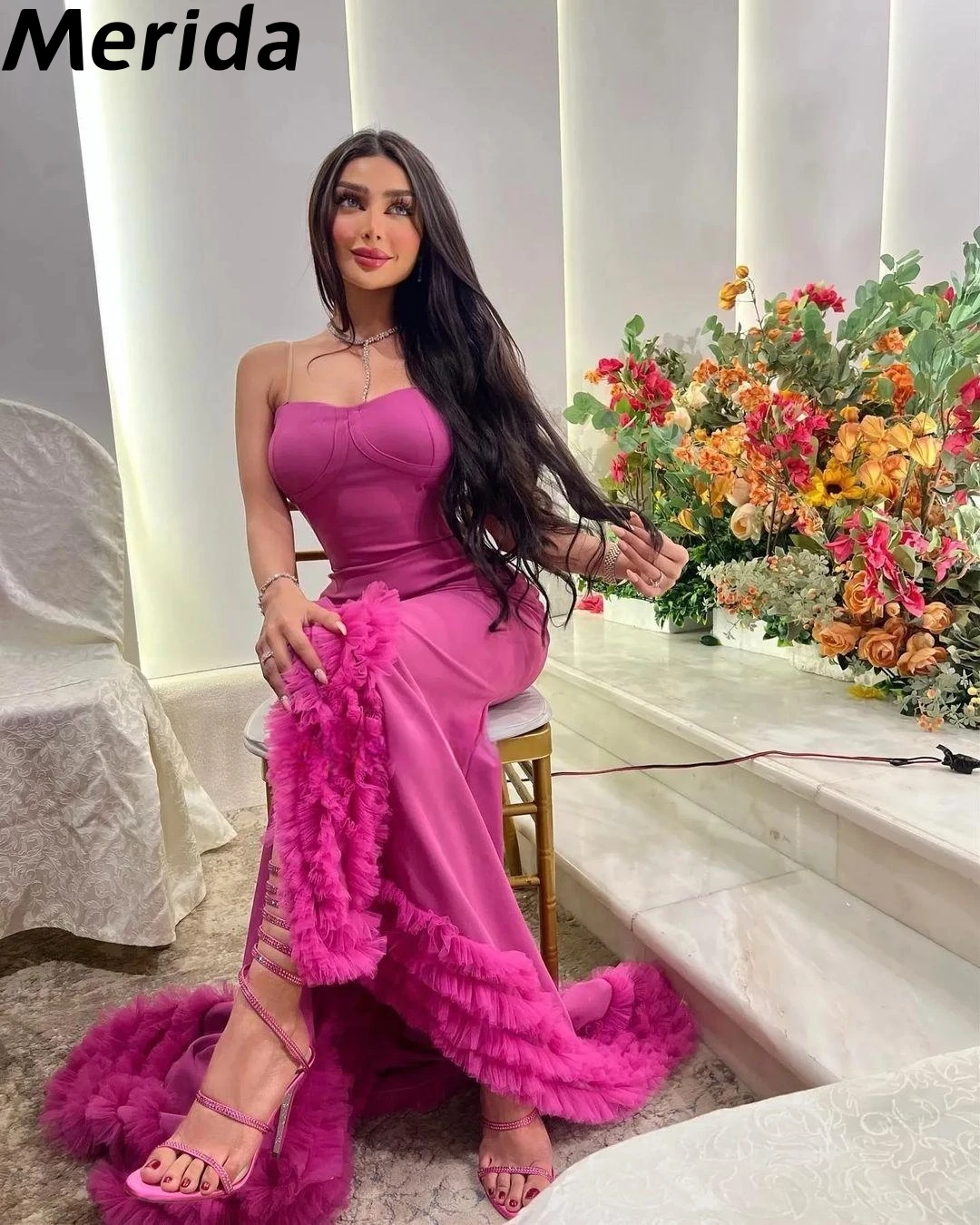 

Middle East Evening Dresses 2023 Fashion Ruffles Floor-Length Mermaid Prom Dresses فساتين مناسبة رسمية vestidos de noche