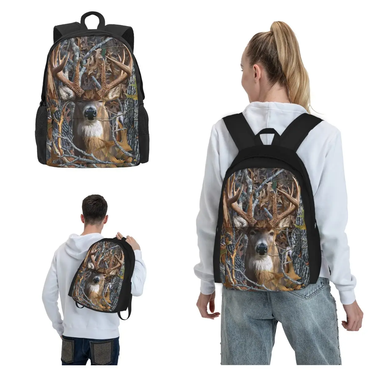 

Huntingdeer Print Outdoor Travel Portable Sports Bag Carry Your World On Your Shoulders With Our Spacious Backpacks