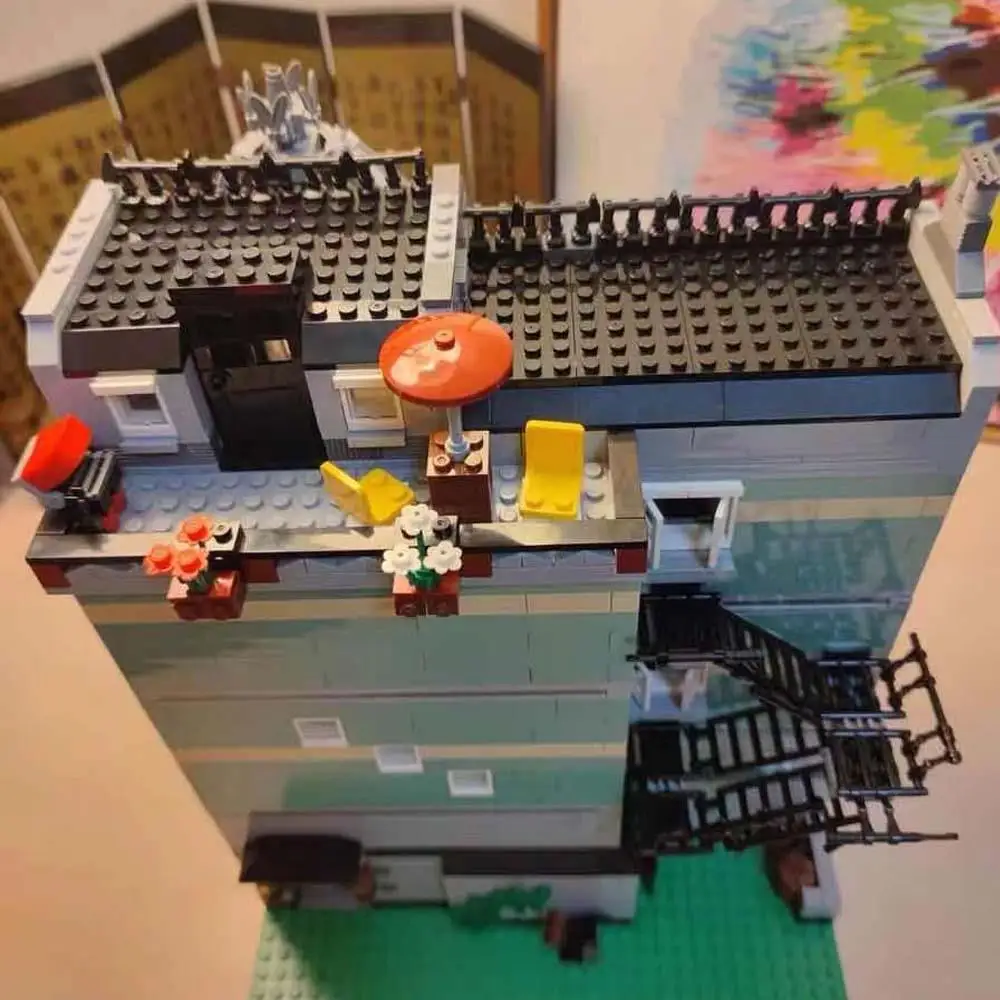 2462 шт. Expert Modular Street View Green Grocer Классические апартаменты 15008 Наборы строительных