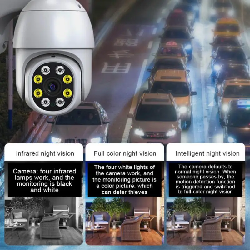

Webcam 1080p Ai Human Detect Night Waterproof Motion Detection Security Protection Wifi Camera Security 3.6mm
