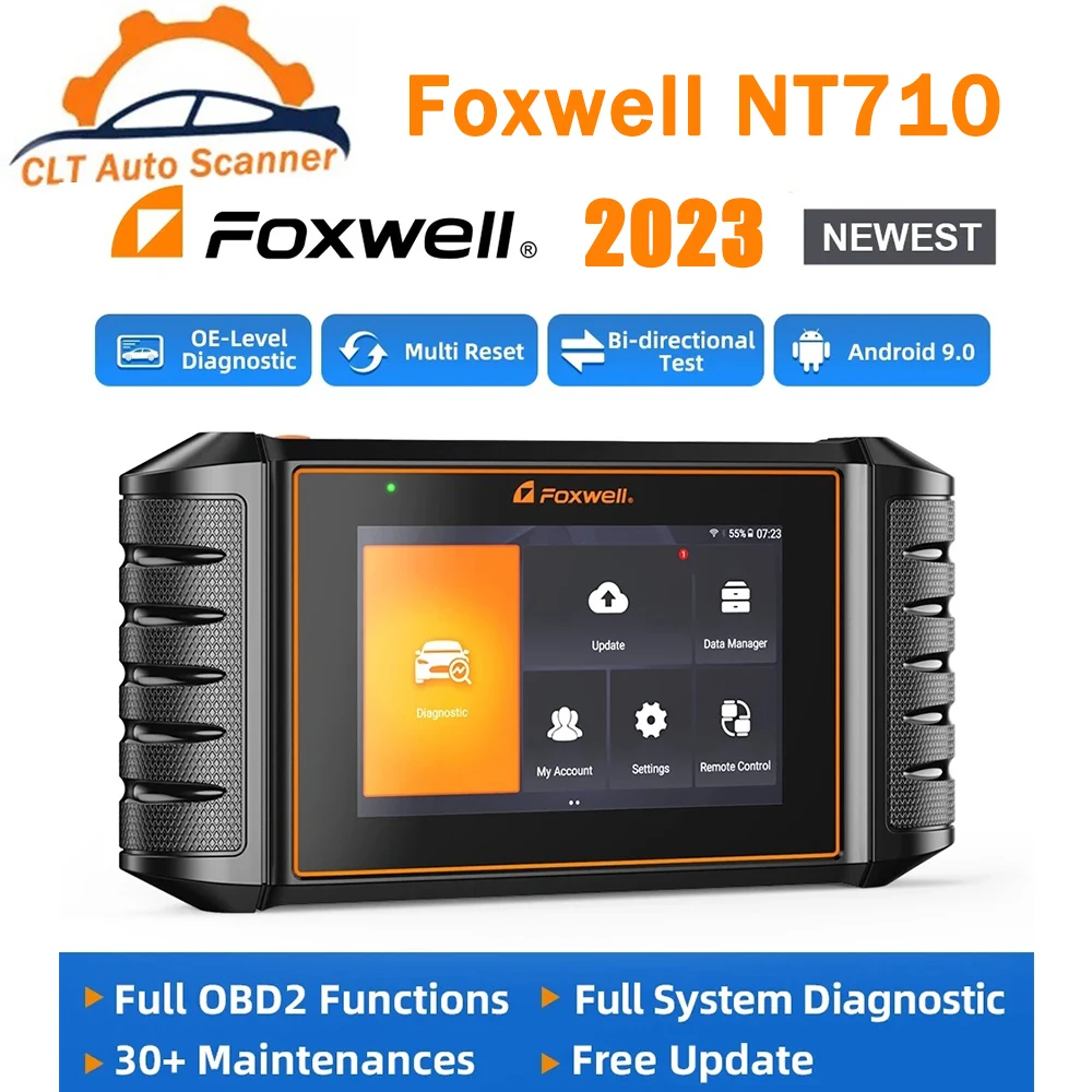 

FOXWELL NT710 Car OBD2 Scanner Code Reader All System Bidirectional Diagnostic Tool A/F Adjust IMMO 30+ Reset Free Shipping