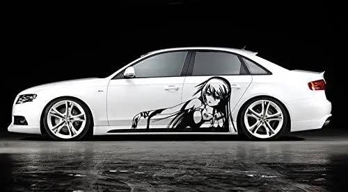 

Car Side Auto Vinyl Decal Art Anime Girl Music Headphones Comic Manga Mcar6