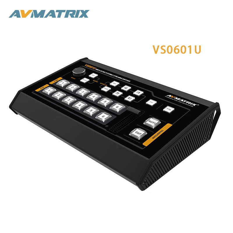 

AVMATRIX VS0601U 2×HDMI Mini Multi-Format Streaming Video Switcher with 6CH 4×SDI Inputs USB Type-C Output and GPIO Interface